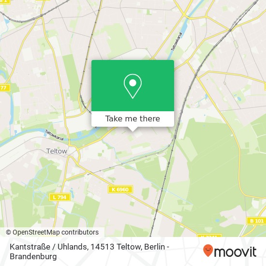 Карта Kantstraße / Uhlands, 14513 Teltow