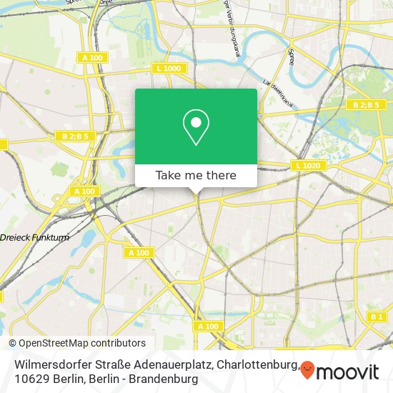 Карта Wilmersdorfer Straße Adenauerplatz, Charlottenburg, 10629 Berlin