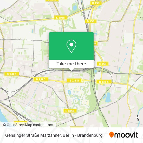 Gensinger Straße Marzahner map