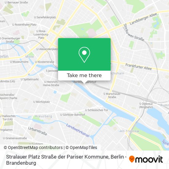 Stralauer Platz Straße der Pariser Kommune map