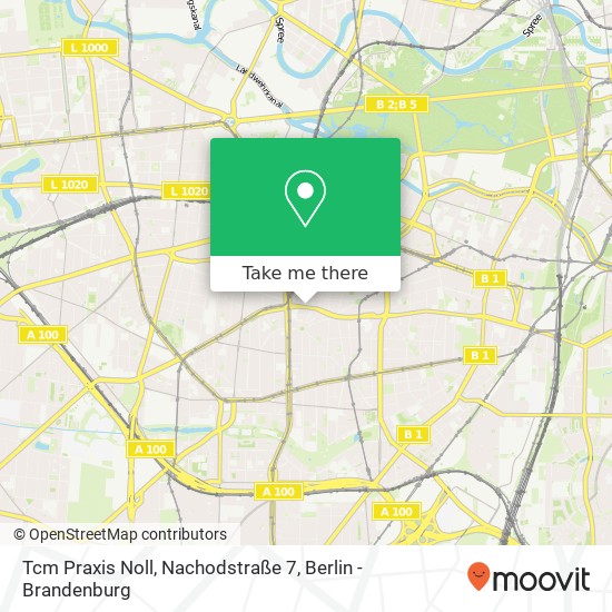 Карта Tcm Praxis Noll, Nachodstraße 7