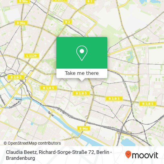 Карта Claudia Beetz, Richard-Sorge-Straße 72