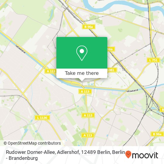 Rudower Dorner-Allee, Adlershof, 12489 Berlin map