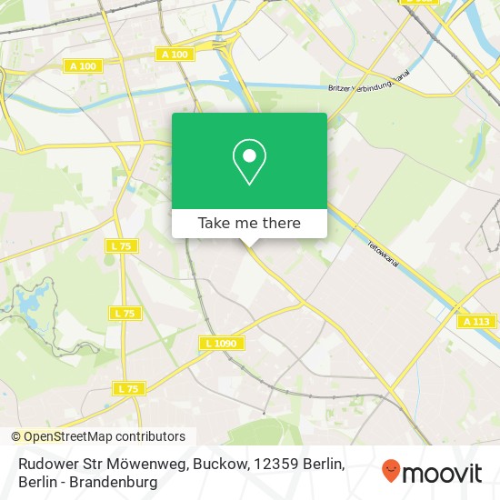 Rudower Str Möwenweg, Buckow, 12359 Berlin map