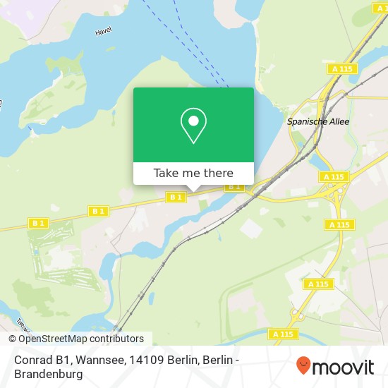 Conrad B1, Wannsee, 14109 Berlin map