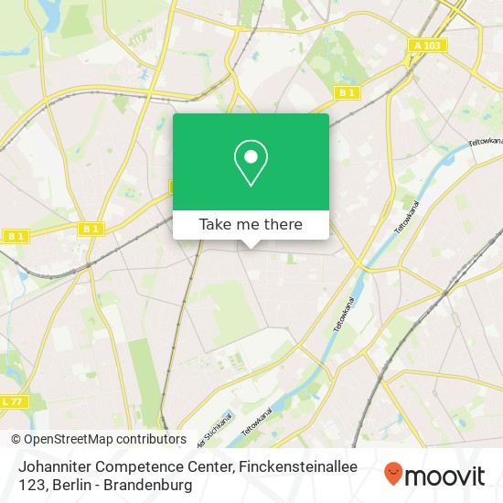 Карта Johanniter Competence Center, Finckensteinallee 123