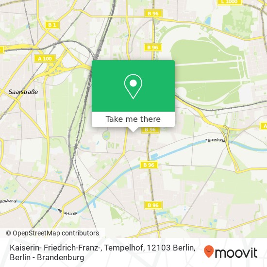Карта Kaiserin- Friedrich-Franz-, Tempelhof, 12103 Berlin