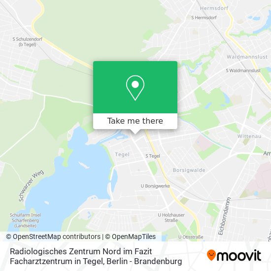Карта Radiologisches Zentrum Nord im Fazit Facharztzentrum in Tegel