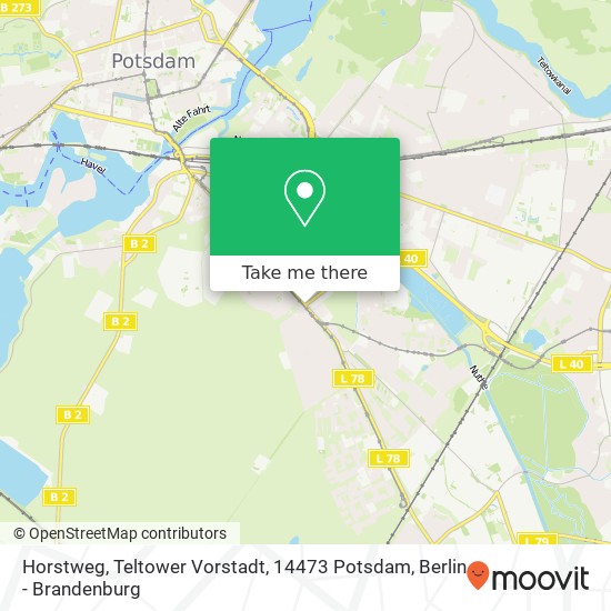 Карта Horstweg, Teltower Vorstadt, 14473 Potsdam