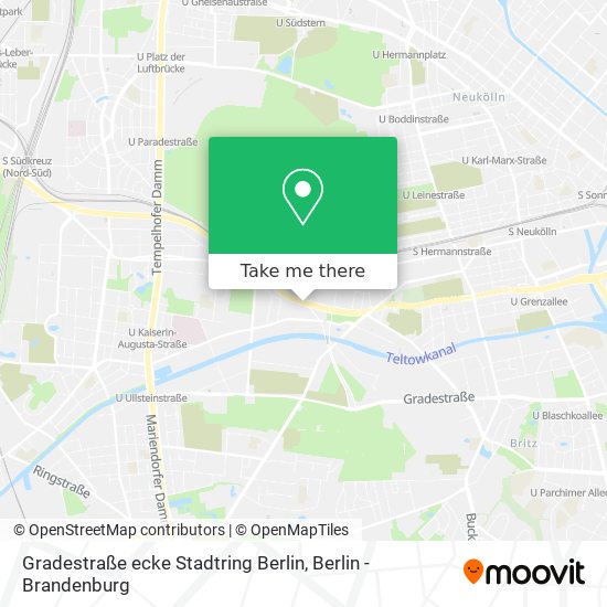 Карта Gradestraße ecke Stadtring Berlin