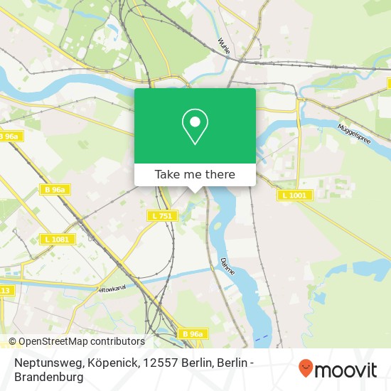 Карта Neptunsweg, Köpenick, 12557 Berlin