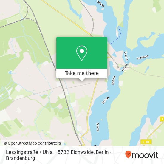 Карта Lessingstraße / Uhla, 15732 Eichwalde
