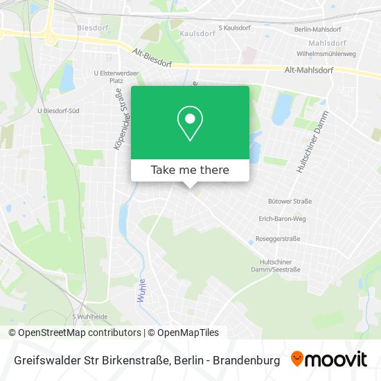Greifswalder Str Birkenstraße map