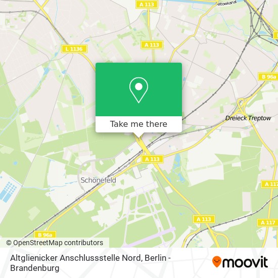 Altglienicker Anschlussstelle Nord map