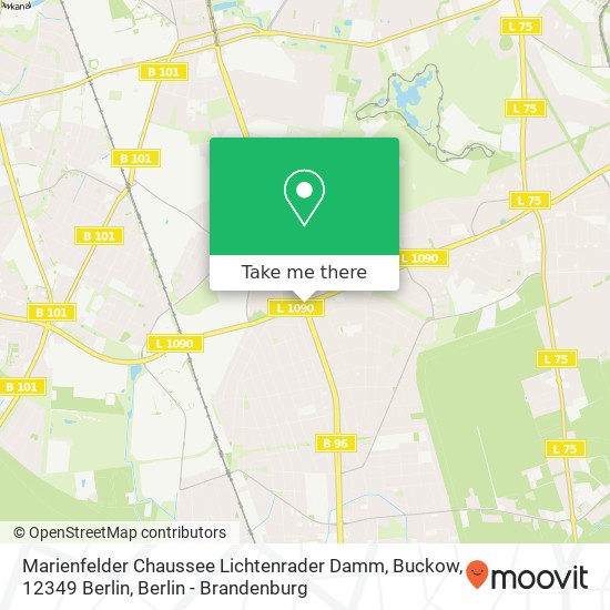 Карта Marienfelder Chaussee Lichtenrader Damm, Buckow, 12349 Berlin