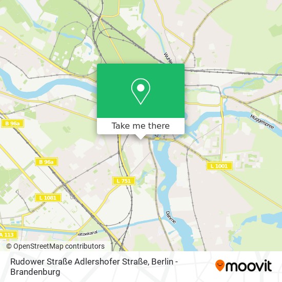 Rudower Straße Adlershofer Straße map