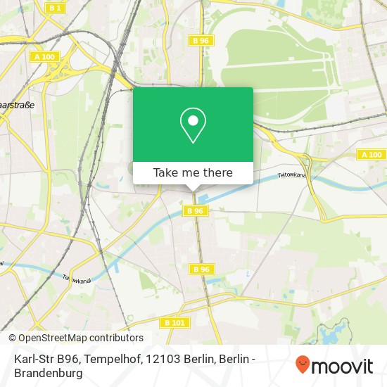 Карта Karl-Str B96, Tempelhof, 12103 Berlin