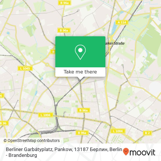 Berliner Garbátyplatz, Pankow, 13187 Берлин map