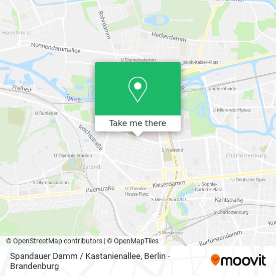 Карта Spandauer Damm / Kastanienallee