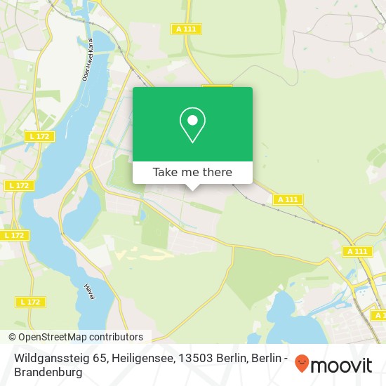 Wildganssteig 65, Heiligensee, 13503 Berlin map