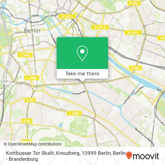 Карта Kottbusser Tor Skalit, Kreuzberg, 10999 Berlin