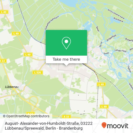 August- Alexander-von-Humboldt-Straße, 03222 Lübbenau / Spreewald map
