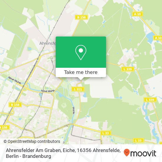Карта Ahrensfelder Am Graben, Eiche, 16356 Ahrensfelde