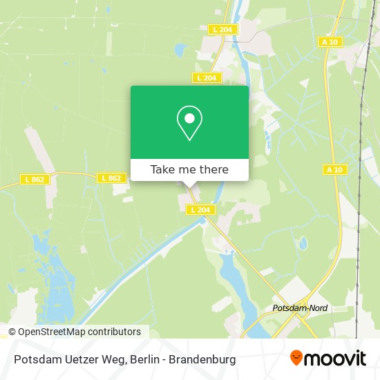 Potsdam Uetzer Weg map