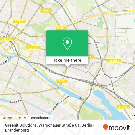 Карта Greenit Solutions, Warschauer Straße 61