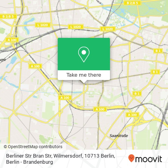 Карта Berliner Str Bran Str, Wilmersdorf, 10713 Berlin
