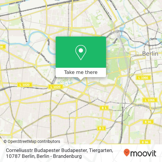 Карта Corneliusstr Budapester Budapester, Tiergarten, 10787 Berlin