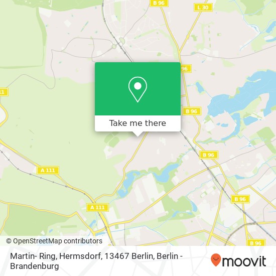 Карта Martin- Ring, Hermsdorf, 13467 Berlin