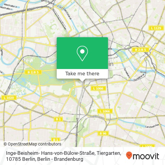 Inge-Beisheim- Hans-von-Bülow-Straße, Tiergarten, 10785 Berlin map