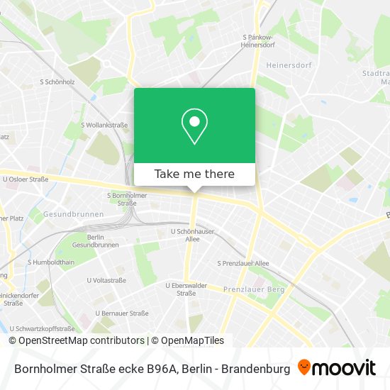 Bornholmer Straße ecke B96A map