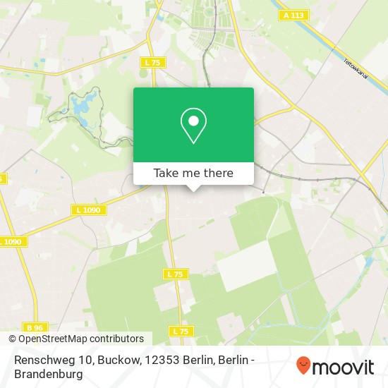Карта Renschweg 10, Buckow, 12353 Berlin