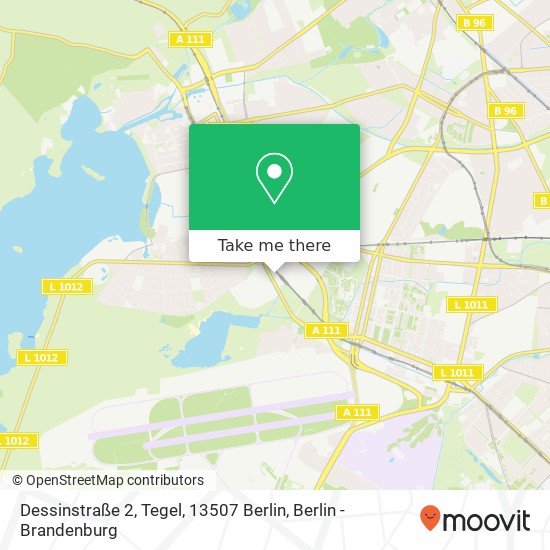 Карта Dessinstraße 2, Tegel, 13507 Berlin