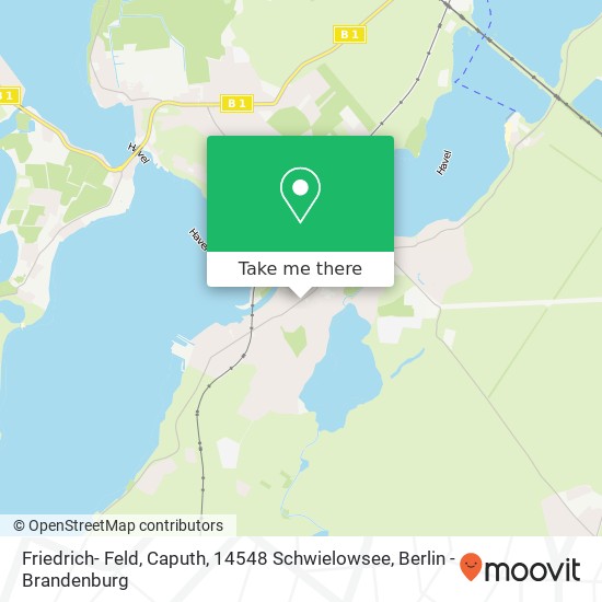 Карта Friedrich- Feld, Caputh, 14548 Schwielowsee