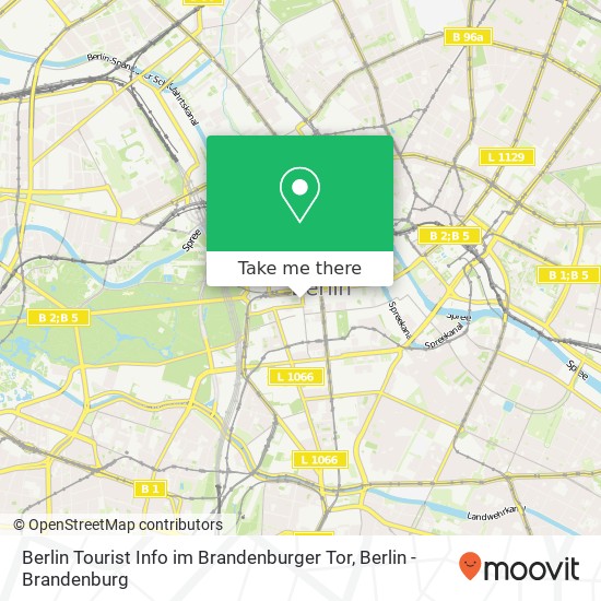 Berlin Tourist Info im Brandenburger Tor map