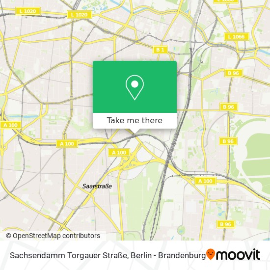 Карта Sachsendamm Torgauer Straße