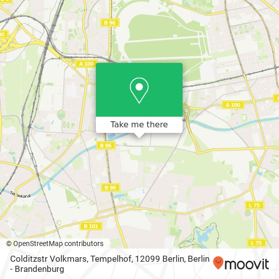 Colditzstr Volkmars, Tempelhof, 12099 Berlin map