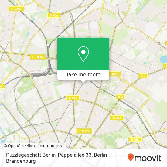 Puzzlegeschäft.Berlin, Pappelallee 33 map