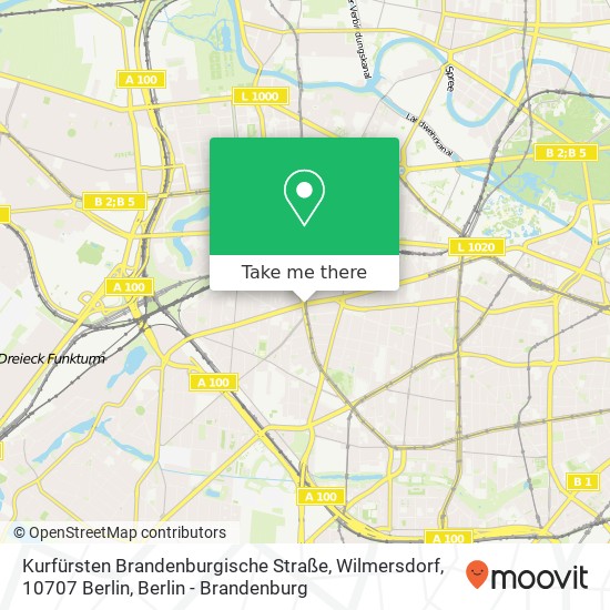 Kurfürsten Brandenburgische Straße, Wilmersdorf, 10707 Berlin map