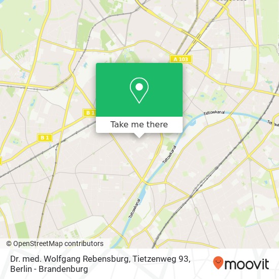 Dr. med. Wolfgang Rebensburg, Tietzenweg 93 map