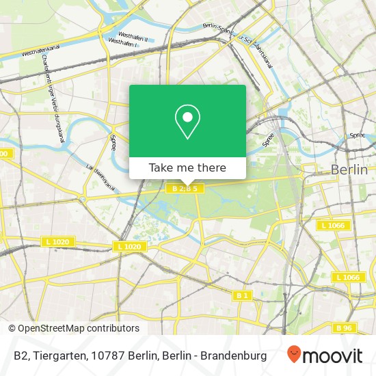 B2, Tiergarten, 10787 Berlin map