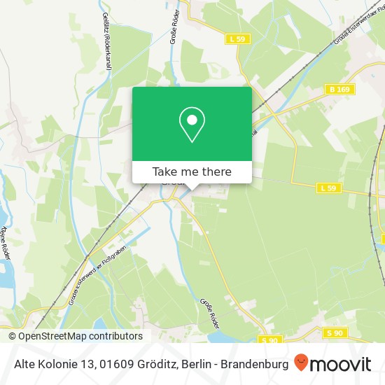 Карта Alte Kolonie 13, 01609 Gröditz