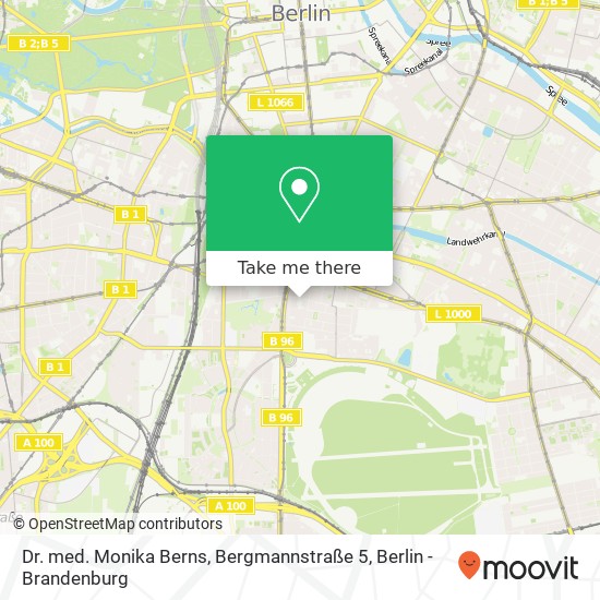 Карта Dr. med. Monika Berns, Bergmannstraße 5