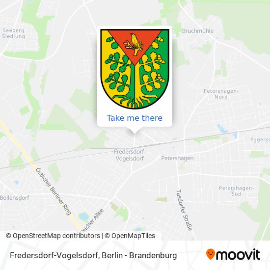 Fredersdorf-Vogelsdorf map