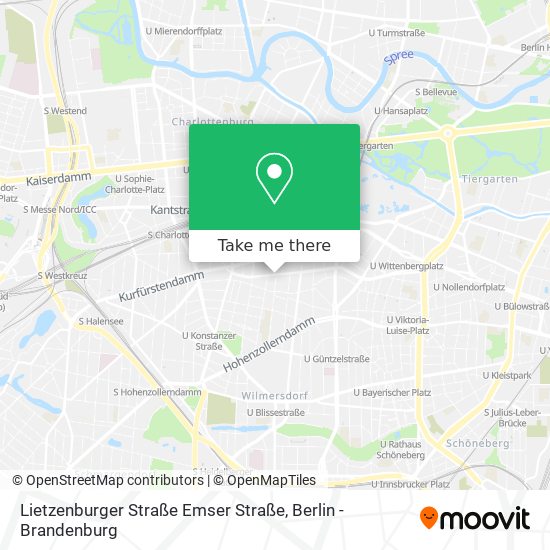 Lietzenburger Straße Emser Straße map