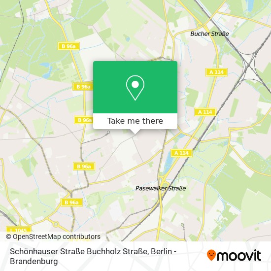 Schönhauser Straße Buchholz Straße map