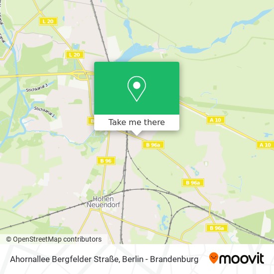Карта Ahornallee Bergfelder Straße